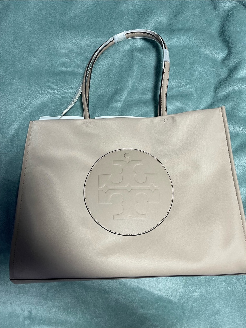 Tory Burch Dusty Pink Leather Logo Tote